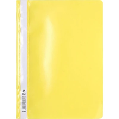 Image de Exacompta Réf. 449204B Paquet de 25 chemises présentation à lamelles couverture en PP qualité standard étiquette sur toute la hauteur chemise métal couleur jaune