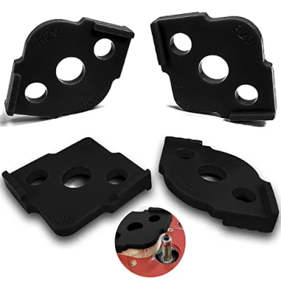 Image de Lot de 4 Gabarit pour Defonceuse a Bois Sur Table, R5 R40 Plan Decoupe Travail Accessoires Routage Rayon D&#039;angle, Dguide en ​Demi Cercle