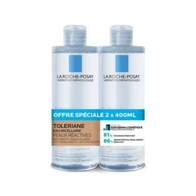 Image de La Roche Posay Toleriane Eau Micellaire Peaux Réactives 2x400ml
