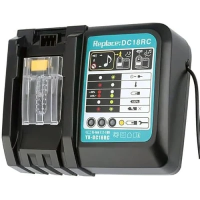 Image de CYDZ® Remplacement pour Makita BL1860 BL1850 BL1840 BL1830 BL1440 BL1430 BL1415 BL1815 Chargeur de Batterie Lithium ION 18V