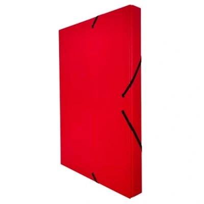 Image de RAYLU PAPER classeur de projet mat format A4 avec dos 3 cm, en carton robuste et fermeture caoutchouc pour projets scolaires ou bureau, taille 34 x 24 cm (Rouge)
