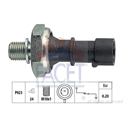 Image de FACET 7.0170 Sonde De Pression d&#039;Huile M10x1 0,2bar Made in Italy OE Equivalent OPEL: Astra J 5 portes, Mokka / X, Zafira B