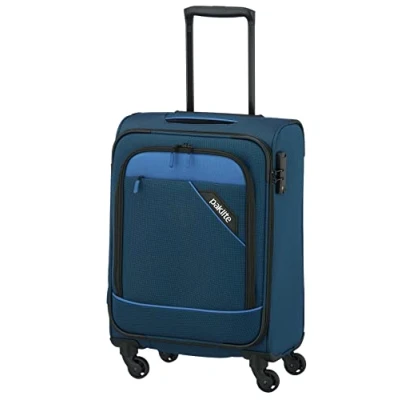 Image de paklite valise souple à 4 roulettes, avec serrure TSA, conforme aux normes IATA pour les bagages main, série de DERBY : trolley élégante au look bicolore, 55 cm, 41 litres