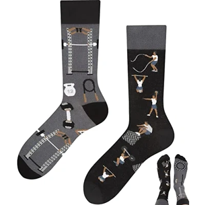 Image de TODO Chaussettes femme et homme Colors Fancy Funny avec un motif rigolo multicolore