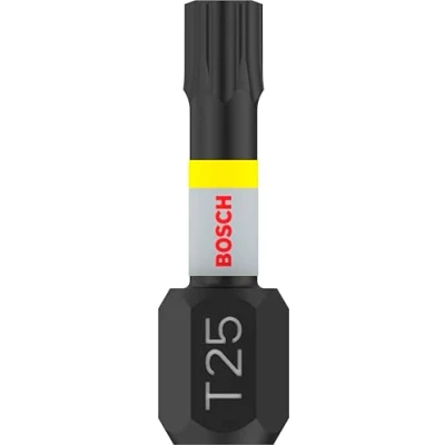 Image de Bosch Accessories 2608522475 Lot de 2 embouts vissage Impact Control T25 (25 mm, tige hexagonale, Pick and Click, accessoires visseuse à percussion)