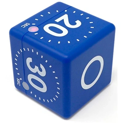 Image de TFA Dostmann Digital Cube Timer, 38.2036.06, de Temps, chronomètre, avec 4 Temps déroulement Fixes : 10 20 30 60 Sec, Bleu