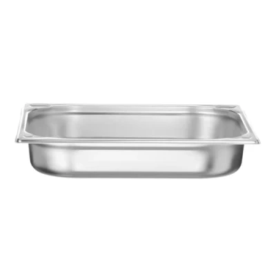 Image de HENDI Bac Gastronorme, GN 2/3, résistance thermique 40 C à 300 C, utilisable dans des fours convection, réfrigérateurs, bain maries, chafing dishes, 5.5L, 354x325x(H)65mm, inox