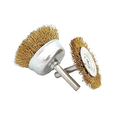 Image de Abracs ABWBCIR100 Brosse circulaire montée sur broche 100 mm Calibre de fil 0,3 et tr/min maximum 4 500