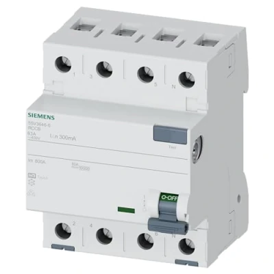 Image de Siemens 5sv Interrupteur différentiel clase A 4 pôles 63 300 mA 70 mm