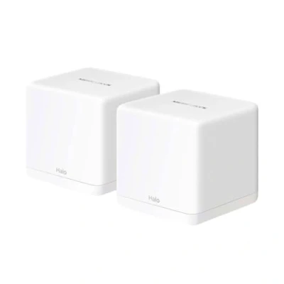 Image de WiFi Mesh 6 Bi Bande AX1500Mbps MERCUSYS Halo H60X(2 pack) Couverture Jusqu&#039;à 350 m² 3 Ports Gigabit Contrôle Parental