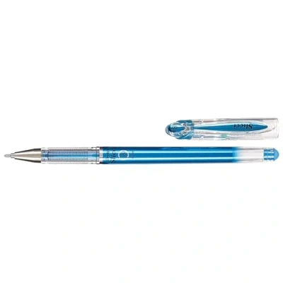 Image de Pentel BG207 Slicci Stylo à encre gel avec pointe fine, 0,8 mm bleu, Pack de 12