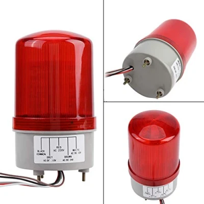 Image de 1Pc LTE 1101 ampoule d&#039;éclairage d&#039;avertissement d&#039;urgence à LED rouge, lampe de balise rotative silencieuse AC220V a besoin d&#039;une vis montage M4 pour indicateur sécurité