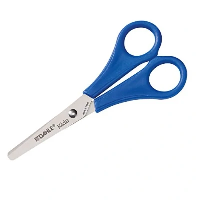 Image de Dahle Bureau technique Ciseaux Kids rond bleu 5 pouces = 13 cm