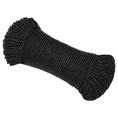 Image de vidaXL Corde de travail en polypropylène noir 8 mm x 25 m