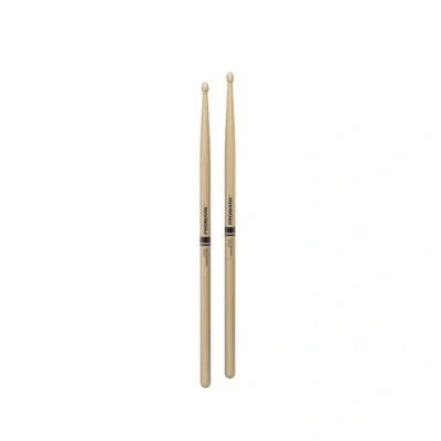 Image de Baguettes en hickory ProMark Rebound 5AB Conçues pour la résistance et précision Pointe bois de gland un point idéal plus large 1 paire