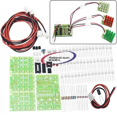 Image de Reland Sun Breadboard Module Électronique kit d&#039;apprentissage DIY CD4017+ne555 Strobe