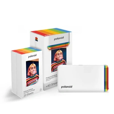 Image de Polaroid Bundle Hi Print+Papier 2nd Generation imprimante Portable 2x3 connectée Bluetooth, à Sublimation Blanc