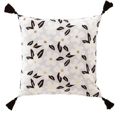 Image de douceur d&#039;intérieur, Coussin Déhoussable (45 x 45 cm) Darcy, Coton Imprimé Or