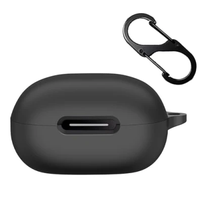 Image de GIOPUEY Étuis Compatible avec Anker Soundcore P40i, Coque Silicone, Poids léger, Antichoc, Portable Noir