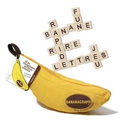 Image de BANANAGRAMS Version française Jeu de Lettres et rapidité Fun à partir 7 Ans pour 1 8 Joueurs 91097, Jaune
