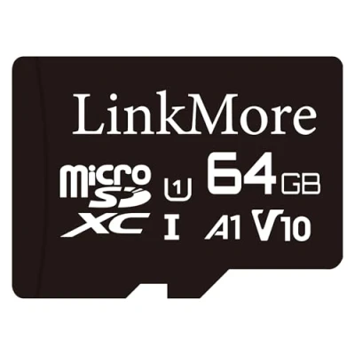 Image de LinkMore Carte 64 Go Micro SD V11, Compatible A1, UHS I, U1, V10, Classe 10, Vitesse de Lecture jusqu&#039;à 95 Mo/s, Adaptateur Inclus