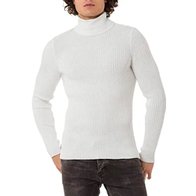 Image de Redbridge Pull en tricot à col roulé avec motif, ecru, XL