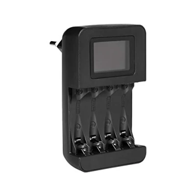 Image de Amazon Basics Chargeur de numérique et Intelligent, pour 4 Piles AA, AAA, Noir
