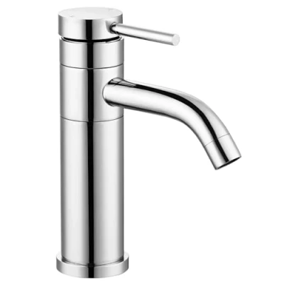 Image de Peppermint Robinets d&#039;évier de salle bain avec bec pivotant, mitigeur monobloc à levier unique pour chaud et froid, robinet lavabo chromé
