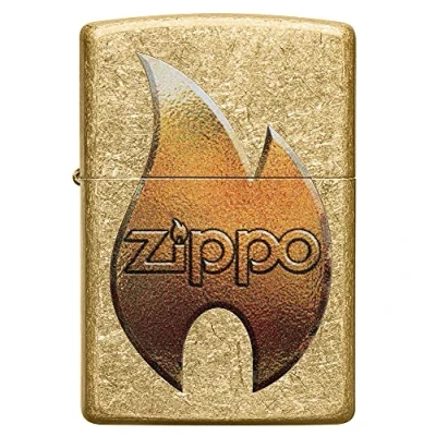 Image de Zippo 7, Color Image Tumbled Brass Briquet tempête, Rechargeable, dans Un boîte Cadeau 49477 086191 Taille Unique