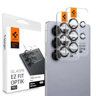 Image de Film de protection d&#039;appareil photo Spigen pour Galaxy S25 Ultra, verre trempé dureté 9H, avec kit d&#039;installation, compatible protecteur d&#039;objectif 2