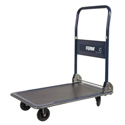 Image de FERM Chariot à plateforme Max. 150Kg Pliable surface en caoutchouc bords