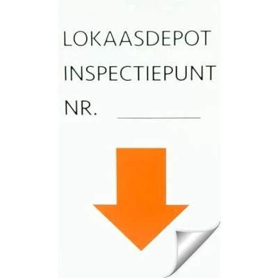 Image de Hofman Autocollant &quot;Point d&#039;inspection&quot; One Size Blanc