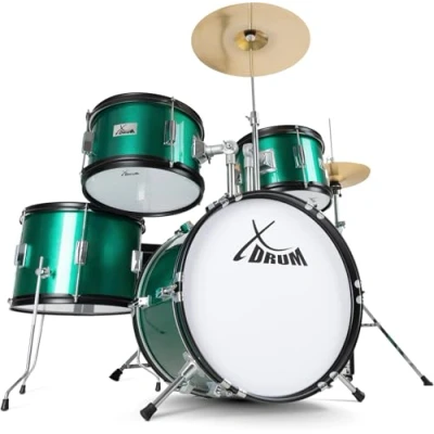 Image de XDrum Session Junior Pro Set de batterie Emerald Green Sparkle (4 9 ans)