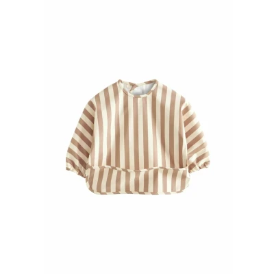 Image de Next Weaning AND Feeding Sleeved Bavoir pour enfants, Taille: 6 12m, Neutral stripe