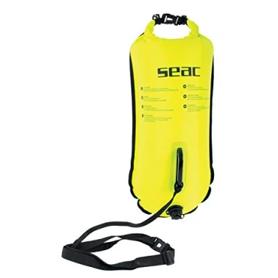 Image de SEAC Safe Dry Bouée Gonflable de Natation, 36 x 72 cm, 28 l Adulte Unisexe, Jaune, Taille Unique