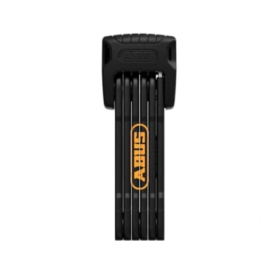 Image de ABUS Antivol pliable Bordo 6000K avec support de serrure SH vélo cylindre XPlus pour une haute protection contre les manipulations Niveau sécurité 10 Longueur 90 cm Noir/Orange