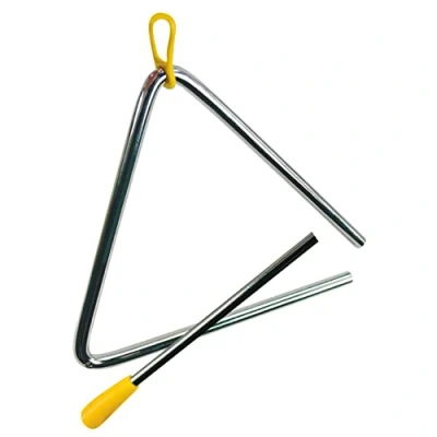 Image de Bino triangle junior 16,5 cm métal argent/jaune 2 parties