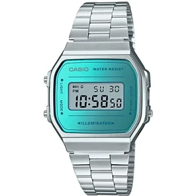 Image de Casio Unisex Montre à affichage digital silvercoloured/blue, Taille: One Size, Silver coloured/blue