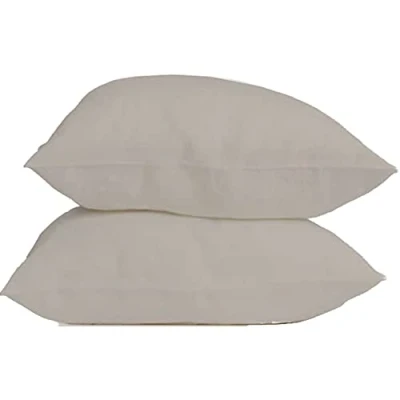 Image de LNT France Taie d&#039;oreiller carrées 100% Lin Lavé 65x65 cm Linge de Maison d’Oreiller Lot 2 (Naturel)