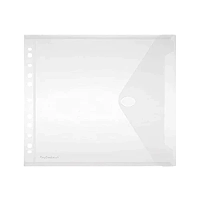 Image de FolderSys Lot de 10 pochettes perforées en polypropylène Transparent Format A4