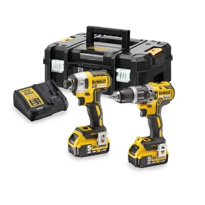 Image de DEWALT Kit Perceuse DCD796 + Visseuse à Impact DCF887 2 Batteries 5Ah Chargeur DCB115 Mallette Tstak DCK266P2T QW