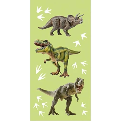 Image de BrandMac ApS Serviette de bain T Rex Dinosaurier 70 x 140 cm En coton Tyrannosarurus Dino