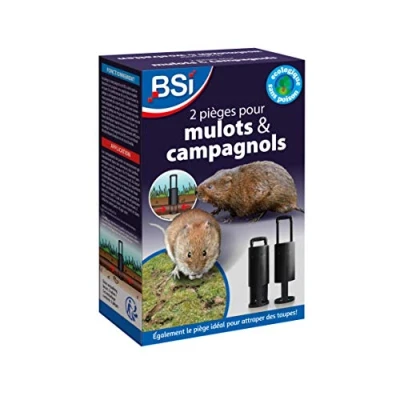 Image de BSI Piège à Campagnols Adapté aux Rats Taupiers et Taupes Set d&#039;Outillage Complet pour la Mise en œuvre Lot 2 pièges