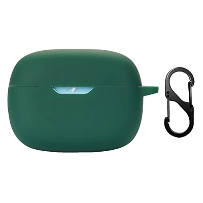 Image de GIOPUEY Étuis Compatible avec JBL Wave Beam/Beam 2, Coque Silicone, Poids léger, Antichoc, Portable Vert armée