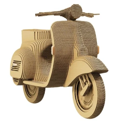 Image de Ensemble de Puzzle 3D CARTONIC Scooter en Carton Le se transforme Une Figure Relief Tous Les âges 75 Piece Cardboard Jigsaw