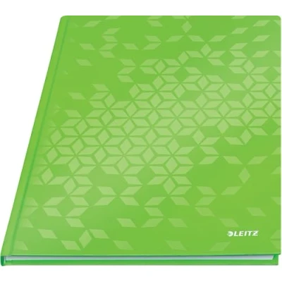 Image de Leitz, Cahier couverture carton A4 ligné, 160 pages 90g/m², Leitz WOW, Vert, 46251054