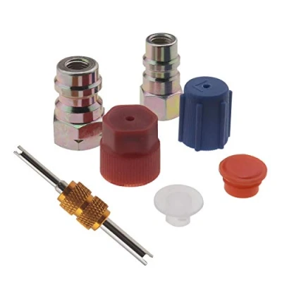 Image de the Lord of Tools Adaptateur de conversion R 12 vers 134a 1/4 SEA Avec outil retrait noyau valve pour voiture Accessoires réfrigérant A/C