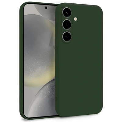 Image de MyGadget Coque pour Samsung Galaxy S24 Plus Case Silicone Souple &amp; Soft Doublure Microfibre Cover TPU Protection Extra Fine Légère Vert Olive