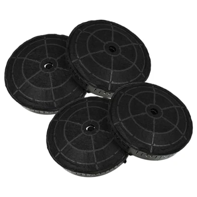 Image de vhbw 4x Filtres à charbon actif compatible avec Elica SHY S, SHIRE, Stripe90BK, STRIPE, WISE, VERTIGE hotte aspirante 17,2 cm