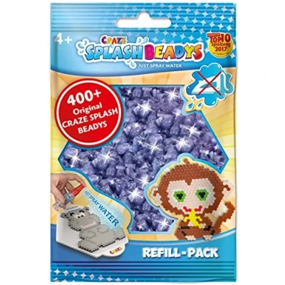 Image de CRAZE SPLASH BEADYS Recharge de Perles à coller Perle enfant VIOLET PAILLETTÉ repasser sans repassage 11812